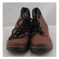 F & F, size 5.5 dark tan lace up ankle boots