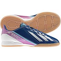 F10 Indoor Kids Football Trainers Dark Blue/Vivid Pink/Running White