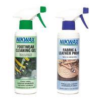 Fabric and Leather Reproofer Spray and Footwear Cleaning Gel 300ml Twin Pack