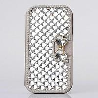 fashion crystal diamond leather camellia full body case with stand for ...