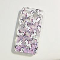 Fashion Fluorescent Glitter Unicorn Design Dynamic Quicksand Glitter PC Hard Cover Case for iPhone 5/5S