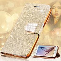 Fashion Women Crystal Diamond Flip Leather Phone Cover For Samsung Galaxy S3/S4/S5/S6/S6 Edge/S6 Edge/S7/S7 Edge