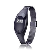 Fashion Metal Life Water-resistant Bluetooth 4.0 Female Fitness Tracker Smart Watch Wristband Bracelet with Blood Pressure & Oxygen Sleep Heart Rate M