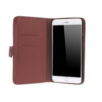 Fashion Card Holder Wallet Leather Case Flip Stand Cover for iPhone 6 Plus Brown