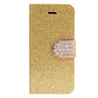 Fashion Wallet Case Flip Leather Stand Cover with Card Holder for iPhone 6 Plus Golden