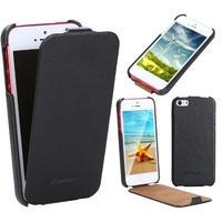Fashion Luxury Flip Genuine Leather Slim Case Cover for iPhone 5 Black