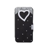 Fashion Flip PU Leather Bling Rhinestone Diamond Protective Case Cover for Samsung Galaxy S6