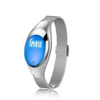 Fashion Metal Life Water-resistant Bluetooth 4.0 Female Fitness Tracker Smart Watch Wristband Bracelet with Blood Pressure & Oxygen Sleep Heart Rate M