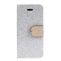 Fashion Wallet Case Flip Leather Stand Cover with Card Holder for iPhone 6 Plus Silver
