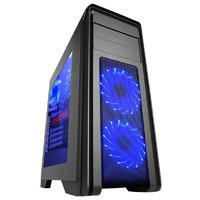Falcon Gaming PC Case With 2 x 12cm Blue 16 LED Front Fans