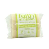 faith in nature pineapple lime soap 100g