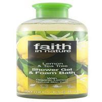 faith in nature lemon tea tree shower gel 400ml