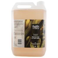 faith in nature seaweed citrus shower gel bath foam 5l