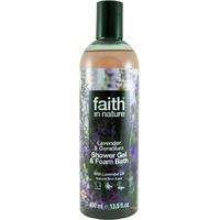 faith in nature lavender geranium shower gel bath foam 400ml
