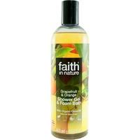 faith in nature grapefruit orange shower gel foam bath 400ml