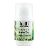 faith in nature aloe vera green tea roll on deodorant 50ml