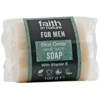 Faith In Nature Mens Blue Cedar Bar Soap - 100g