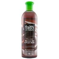 faith in nature chocolate shower gel bath foam 400ml