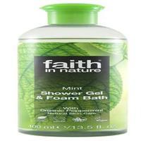 faith in nature mint shower gelfoam bath 400ml