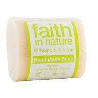faith in nature soap pineapple lime 100g