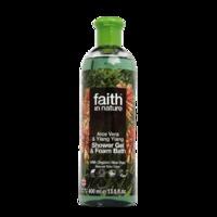 faith in nature aloe vera ylang ylang shower gel foam bath 400ml