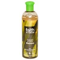 faith in nature seaweed citrus shampoo 400ml blue