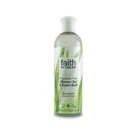 faith in nature fragrance free shower gel foam bath 400ml