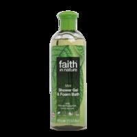 faith in nature mint shower gelfoam bath 400ml peppermint