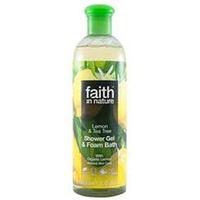 faith lemon tea tree shower gel foam bath 400ml bottles