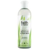 faith fragrance free shower gel foam bath 400ml bottles