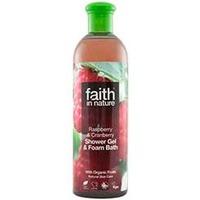 faith raspberry cranberry shower gel foam bath 400ml bottles