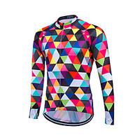 fastcute Cycling Jersey Men\'s Long Sleeve Bike Jersey Breathable Sweat-wicking Comfortable Lightweight Materials Back PocketCoolmax