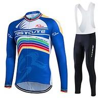 fastcute Cycling Jersey with Bib Tights Women\'s Men\'s Unisex Long Sleeve BikePants/Trousers/Overtrousers Tracksuit Jersey Tights Bib