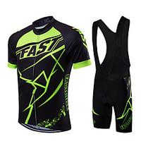 fastcute Cycling Jersey with Bib Shorts Women\'s Men\'s Kid\'s Unisex Short Sleeve BikeBib Shorts Jersey Bib Tights Sweatshirt Clothing