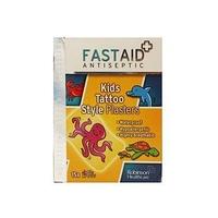 fastaid antiseptic kids tattoo style plasters