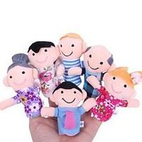Family Members Baby Finger Puppets Baby Tell Stories Helper Stuffed Plush Dolls