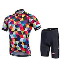 fastcute cycling jersey with shorts mens unisex short sleeve bike bib  ...