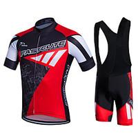 fastcute Cycling Jersey with Bib Shorts Men\'s Short Sleeve Bike Bib Shorts Shorts Shirt Sweatshirt Jersey Bib Tights Jacket TopsQuick Dry