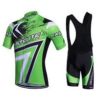 fastcute cycling jersey with bib shorts mens short sleeve bike bib sho ...