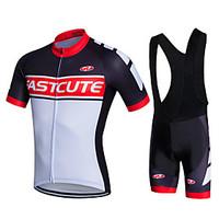 fastcute Cycling Jersey with Bib Shorts Men\'s Short Sleeve Bike Bib Shorts Shorts Shirt Sweatshirt Jersey Bib Tights Jacket TopsQuick Dry