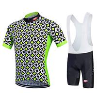 fastcute Cycling Jersey with Bib Shorts Women\'s Men\'s Kid\'s Unisex Short Sleeve Bike Bib Shorts Bib Tights Sweatshirt JerseyQuick Dry