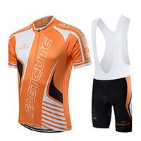 fastcute Cycling Jersey with Bib Shorts Women\'s Men\'s Unisex Short Sleeve Bike Bib Shorts Jersey Bib Tights Sweatshirt Clothing Suits