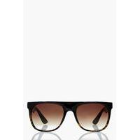 faded lense square fashion glasses black