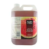 faith in nature watermelon shower gel foam bath 5l