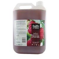 Faith in Nature Raspberry & Cranberry Shower Gel & Foam Bath 5L