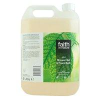 Faith in Nature Mint Shower Gel & Bath Foam - 5L