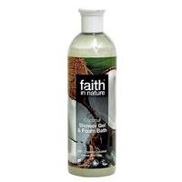 faith in nature coconut shower gel foam bath