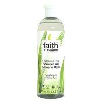 faith in nature fragrance free shower gel foam bath