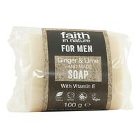 faith in nature for men ginger lime soap bar