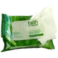 faith in nature 3 in 1 facial wipes pack of 25